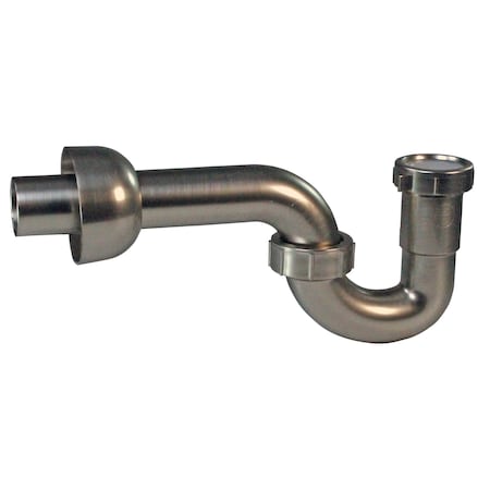 Westbrass Decorative Styrene P-Trap, Satin Nickel D401-PF-07